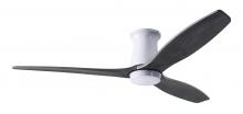 Modern Fan Co. ARB-FM-GW-54-EB-NL-WC - Arbor Flush DC Fan; Gloss White Finish; 54" Ebony Blades; No Light; Wall Control