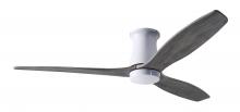 Modern Fan Co. ARB-FM-GW-54-GY-NL-WC - Arbor Flush DC Fan; Gloss White Finish; 54" Graywash Blades; No Light; Wall Control