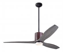 Modern Fan Co. LLX-DBCH-54-GY-271-RC - LeatherLuxe DC Fan; Dark Bronze Finish with Chocolate Leather; 54" Graywash Blades; 17W LED; Rem