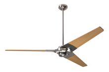 Modern Fan Co. TOR-BN-62-MP-NL-002 - Torsion Fan; Bright Nickel Finish; 62" Maple Blades; No Light; Fan Speed and Light Control (3-wi