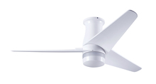 Modern Fan Co. VEL-FM-GW-48-WH-NL-WC - Velo Flush DC Fan; Gloss White Finish; 48" White Blades; No Light; Wall Control