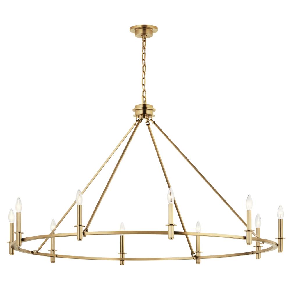 Carrick 54.25 Inch 10 Light Chandelier in Champagne Bronze