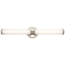 Kichler 45685PNLED - Indeco 27" LED Linear Vanity Light with Satin Etched White Glass in Polished Nickel