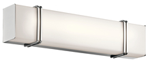 Kichler 45838CHLED - Impello 24.25" LED Linear Vanity Light with Satin Etched White Glass, Chrome