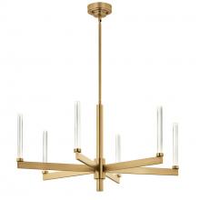 Kichler 52667CPZ - Sycara 36.25 Inch 6 Light LED Chandelier with Faceted Crystal in Champagne Bronze