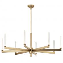Kichler 52668CPZ - Sycara 48.5 Inch 8 Light LED Chandelier with Faceted Crystal in Champagne Bronze