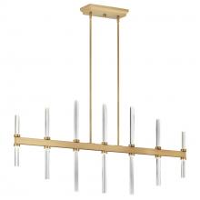 Kichler 52670CPZ - Sycara 48.25 Inch 14 Light LED Linear Chandelier with Faceted Crystal in Champagne Bronze