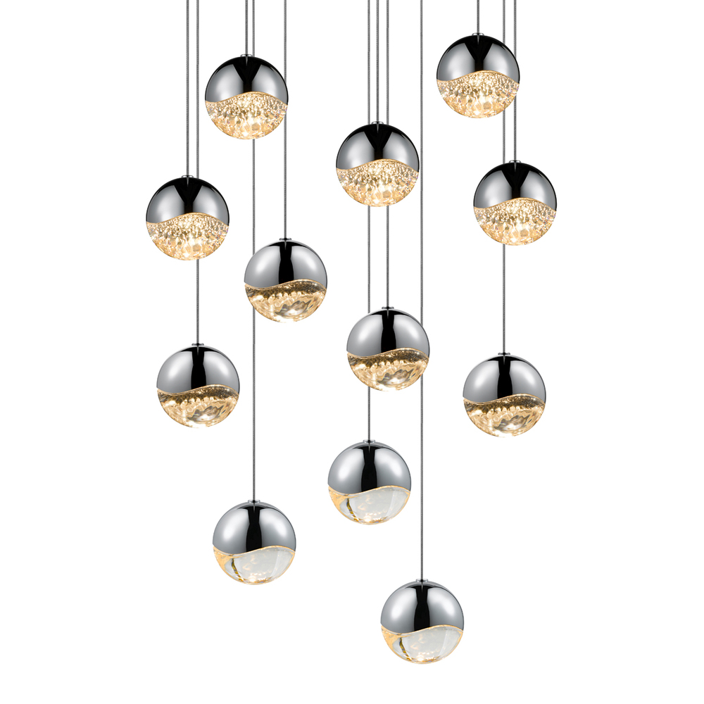 12-Light Round Medium LED Pendant