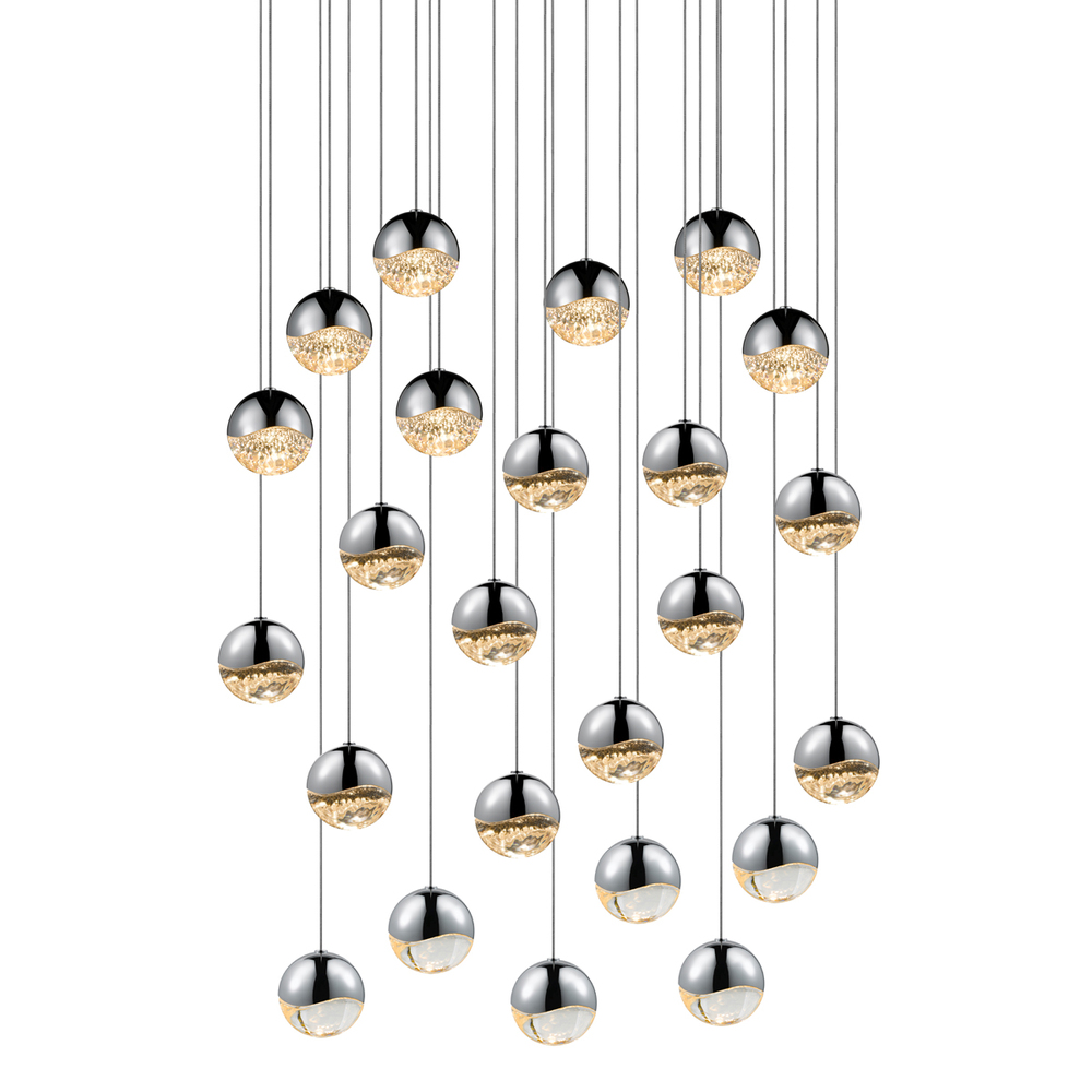 24-Light Round Medium LED Pendant