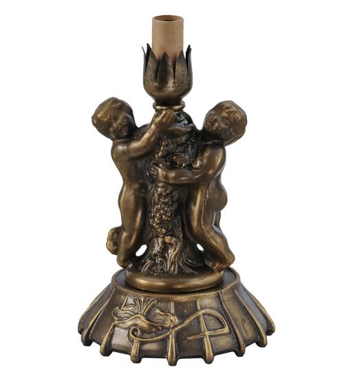 8&#34;H Twin Cherub Table Base