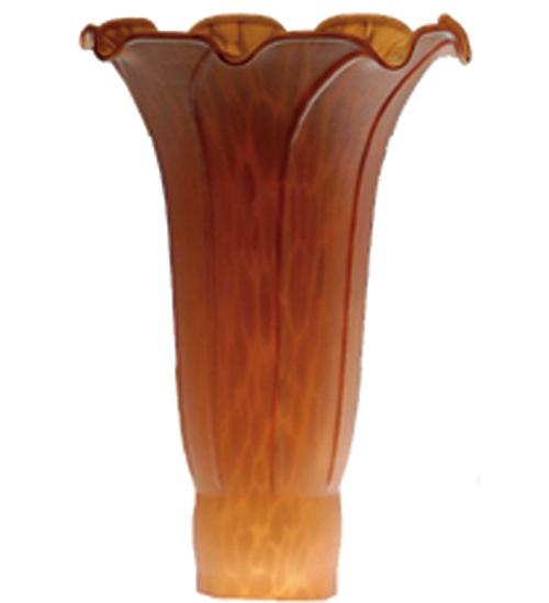 4&#34; Wide X 6&#34; High Amber Pond Lily Shade