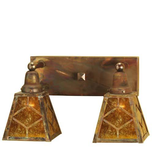 17&#34; Wide Diamond Craftsman 2 Light Wall Sconce