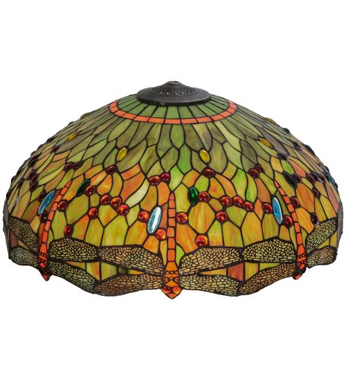 22&#34; Wide Tiffany Hanginghead Dragonfly Shade