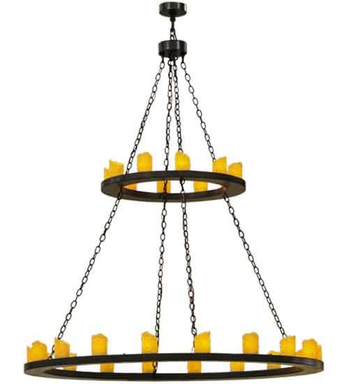 60&#34;W Loxley 28 LT Two Tier Chandelier