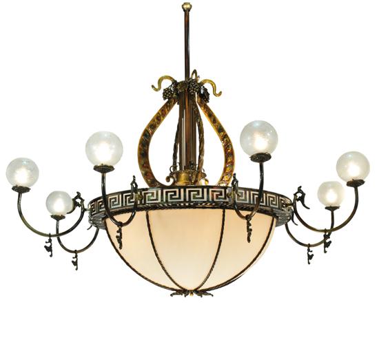 96&#34; Wide Lyre 8 Arm Chandelier