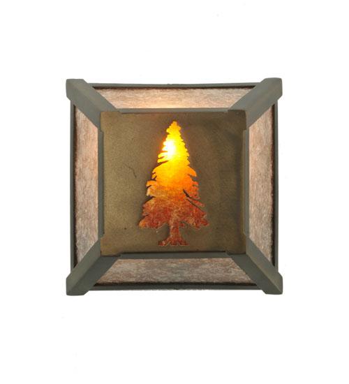 7&#34; Wide Tall Pines Wall Sconce