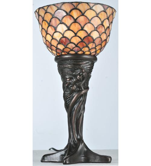 14&#34;H Tiffany Fishscale Mini Lamp