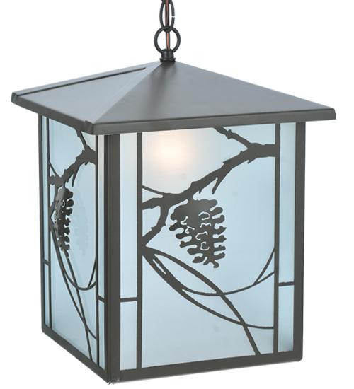 12&#34;Sq Whispering Pines Lantern Pendant