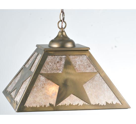 16&#34; Square Texas Star Pendant