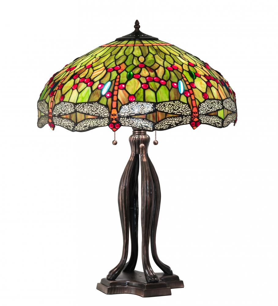 30&#34; High Tiffany Hanginghead Dragonfly Table Lamp