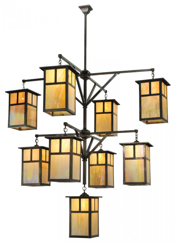 64&#34; Wide Hyde Park T Mission 9 Light Hanging Lantern Chandelier