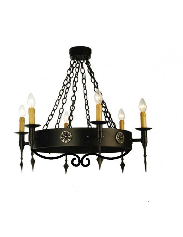 24&#34; Wide Warwick 6 Light Chandelier