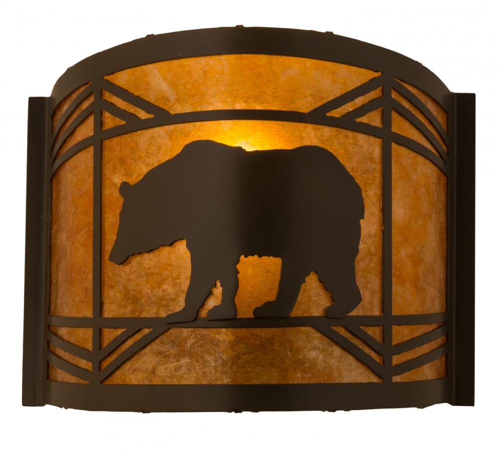 12&#34;W Lone Bear Wall Sconce