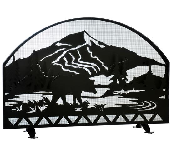 48&#34;W X 32&#34;H Bear Creek Arched Fireplace Screen