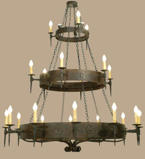 72&#34; Wide Warwick 21 Light Three Tier Chandelier