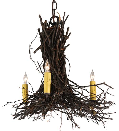 18&#34; Wide Twigs 3 LT Chandelier