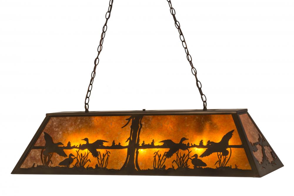 48&#34;L Ducks in Flight Oblong Pendant