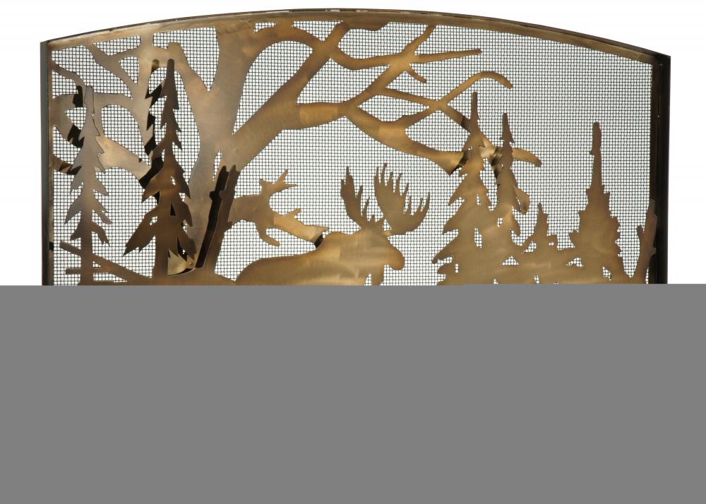 60&#34;W X 40&#34;H Moose Creek Arched Fireplace Screen