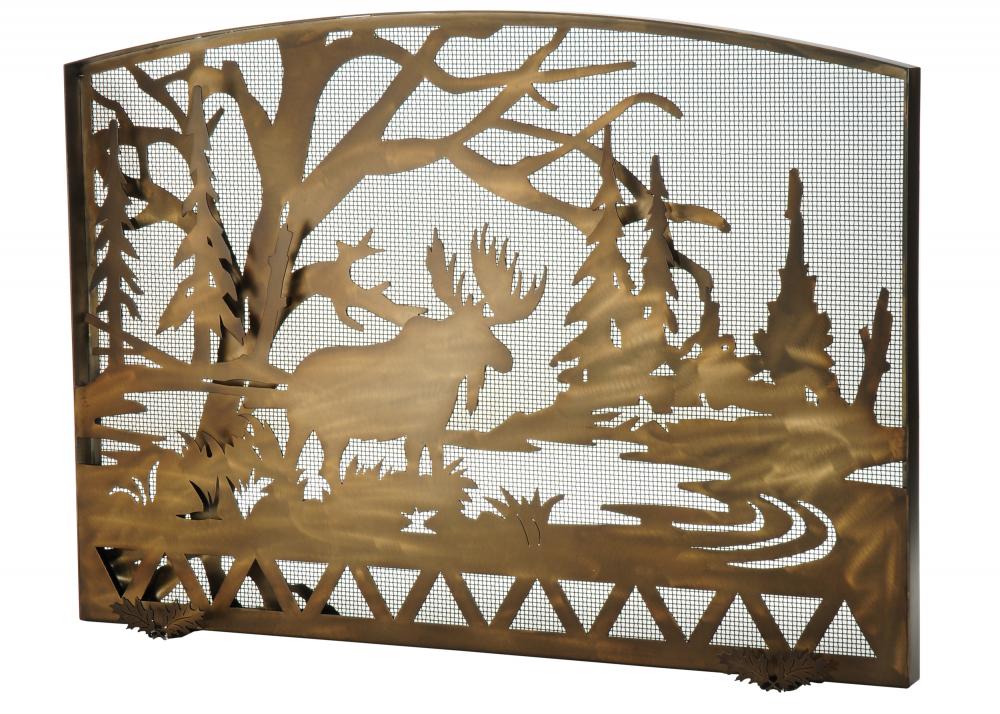 47&#34;W X 38&#34;H Moose Creek Arched Fireplace Screen