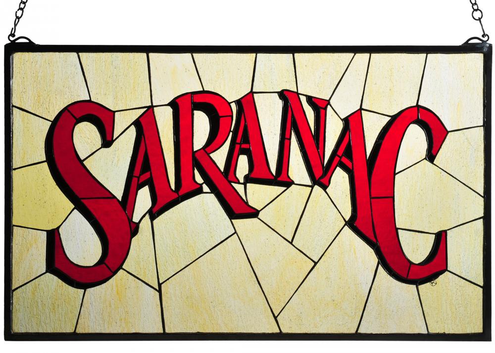 28&#34;W X 17&#34;H Saranac Stained Glass Window