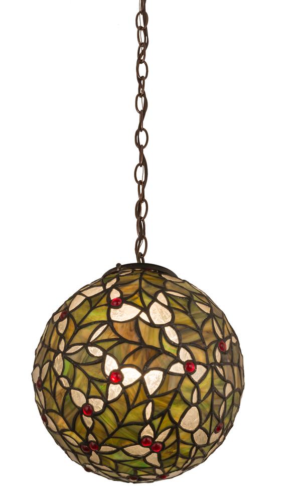 9&#34; Wide Holly Ball Mini Pendant