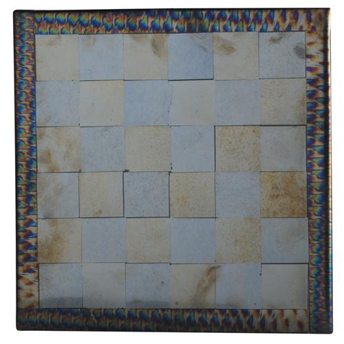 14&#34; Square Fused Glass Chess Board