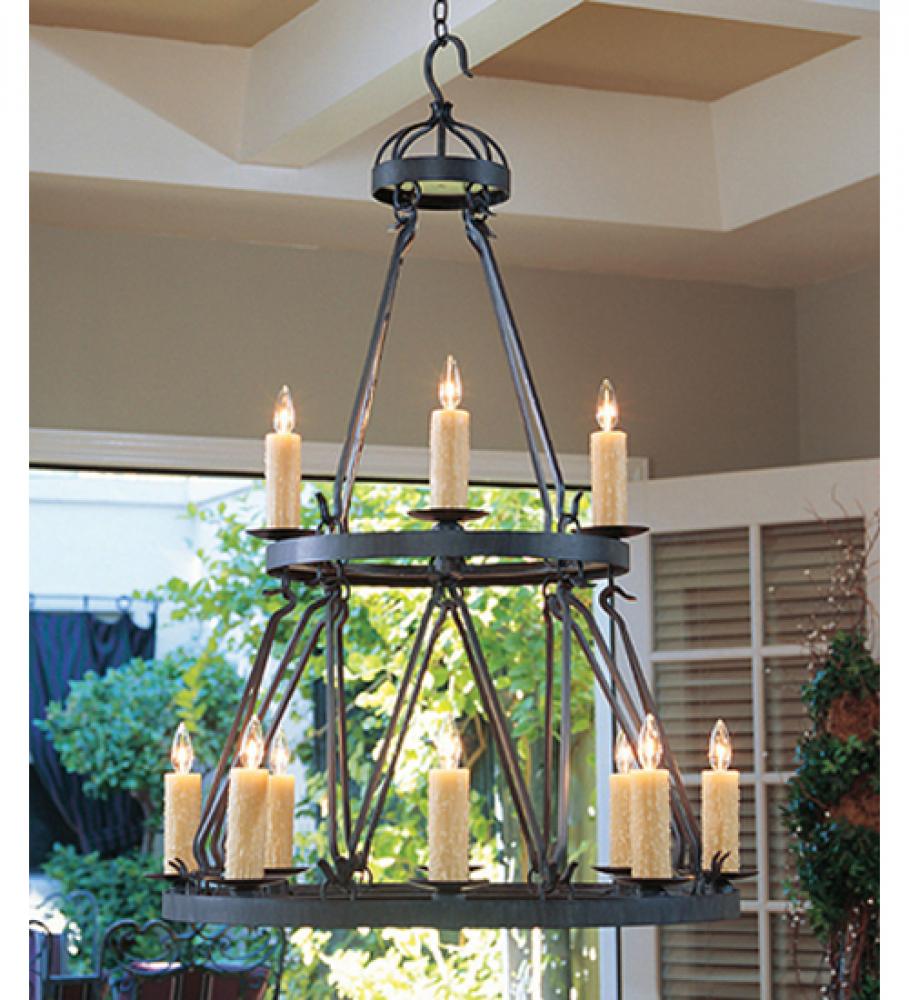 36&#34; Wide Lakeshore 12 Light Two Tier Chandelier