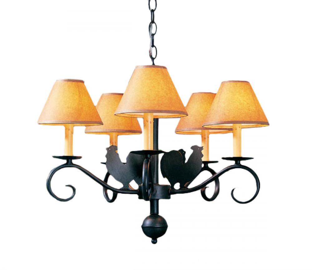 24&#34; Wide Animal 5 Light Chandelier