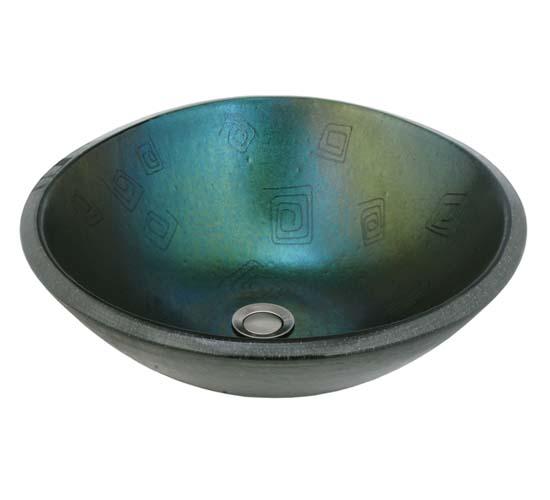 17&#34;W Metro Fusion Fiddleheads Glass Sink