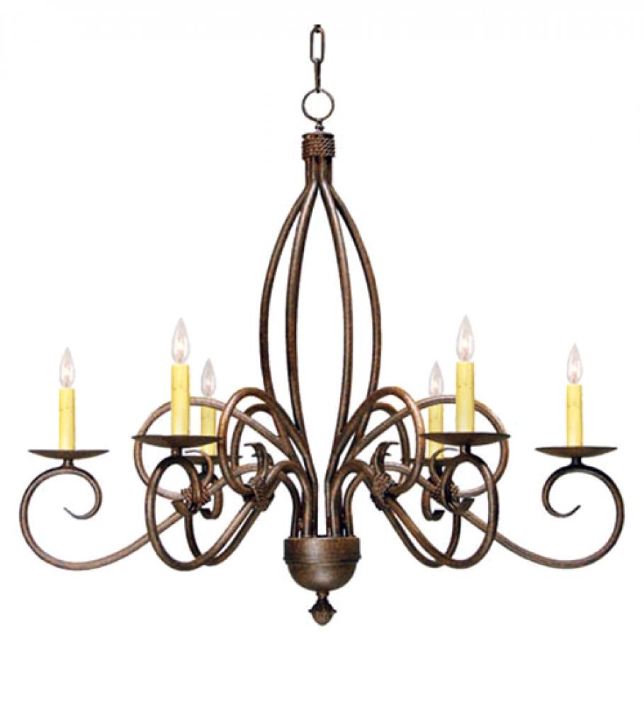 28&#34; Wide Squire 6 Light Chandelier