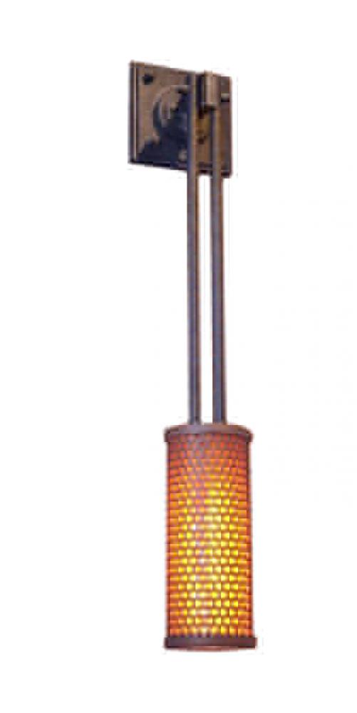 9&#34; Wide Perforated Cylinder Wall Sconce