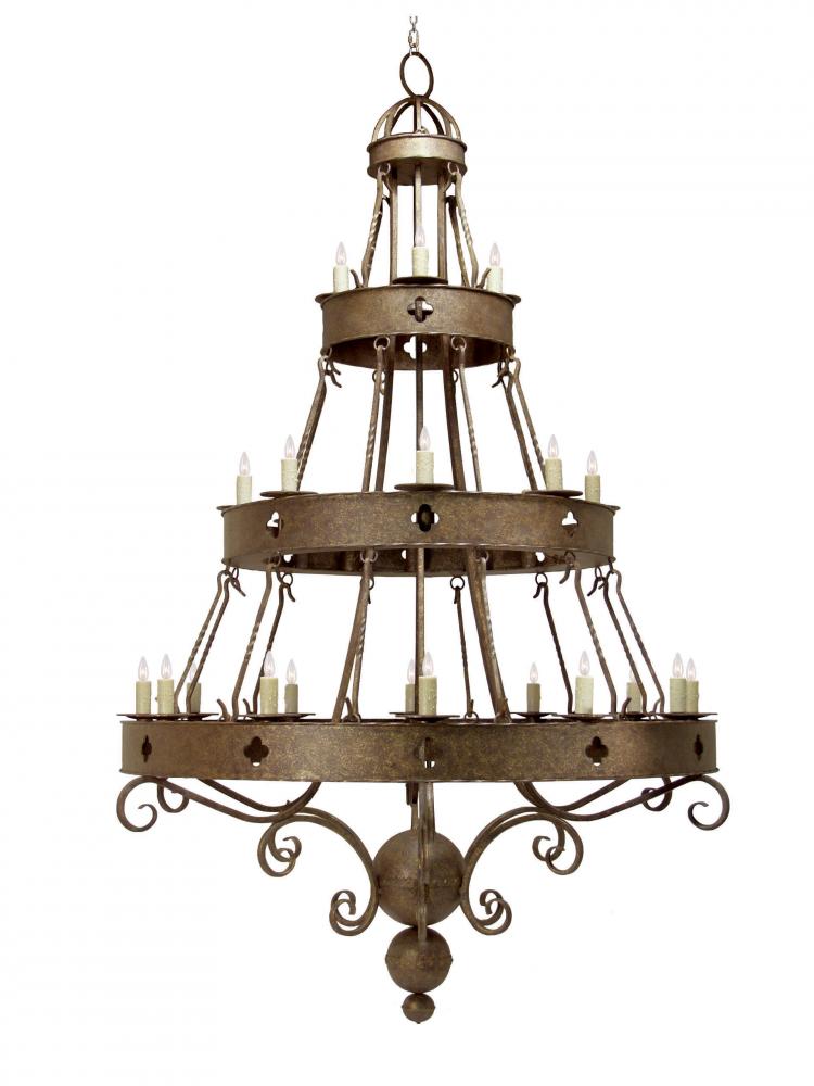 78&#34; Wide Avila 24 Light Three Tier Chandelier