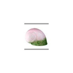 5&#34;W X 6&#34;L PINK/GREEN PATE-DE-VERRE SNAIL SHADE