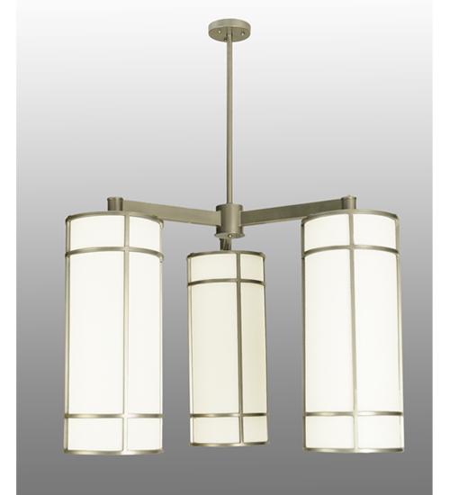 49&#34;W Cilindro Jackson Hall 3 LT Chandelier