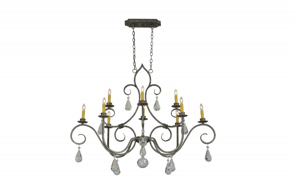 48&#34;L Celine Oval 10 LT Chandelier