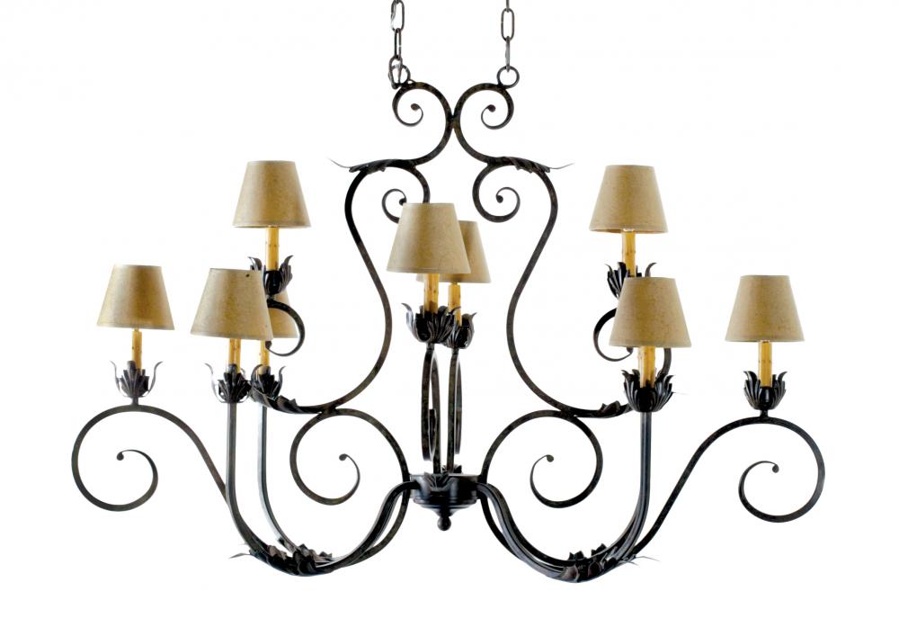 48&#34; Long Claire 10 Light Oblong Chandelier