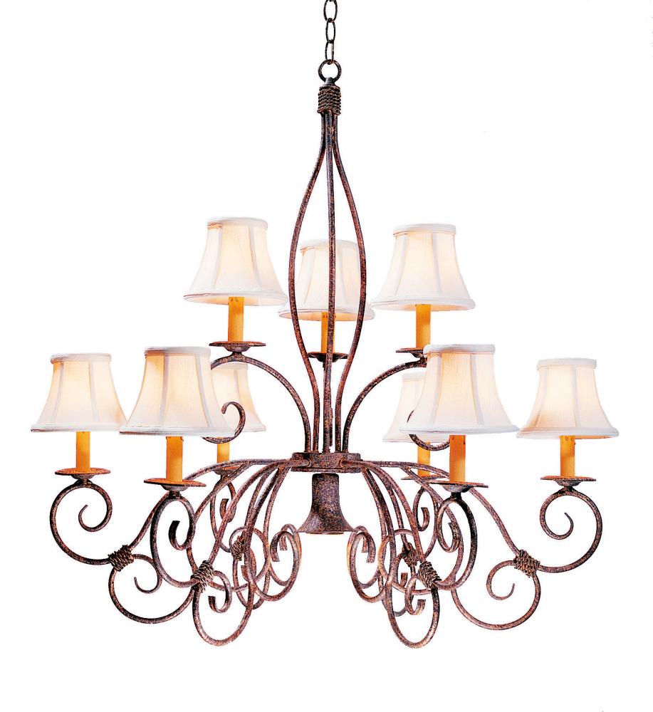 36&#34; Wide Grace 10 Light Two Tier Chandelier