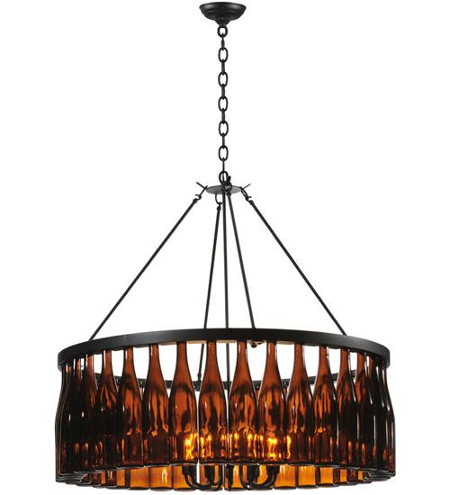 37&#34;W Tuscan Vineyard Estate 36 Wine Bottle Chandelier