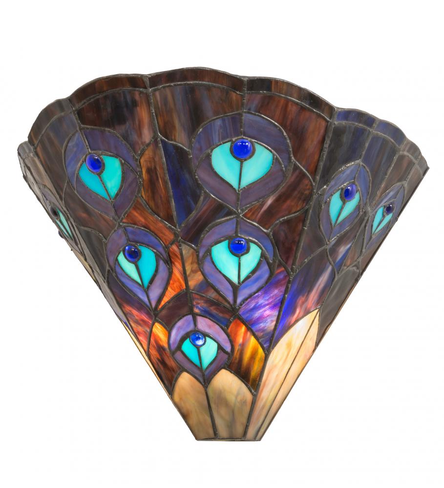 14&#34; Wide Peacock Wall Sconce