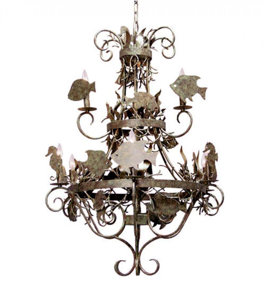 32&#34; Wide De La Mar 9 Light Chandelier